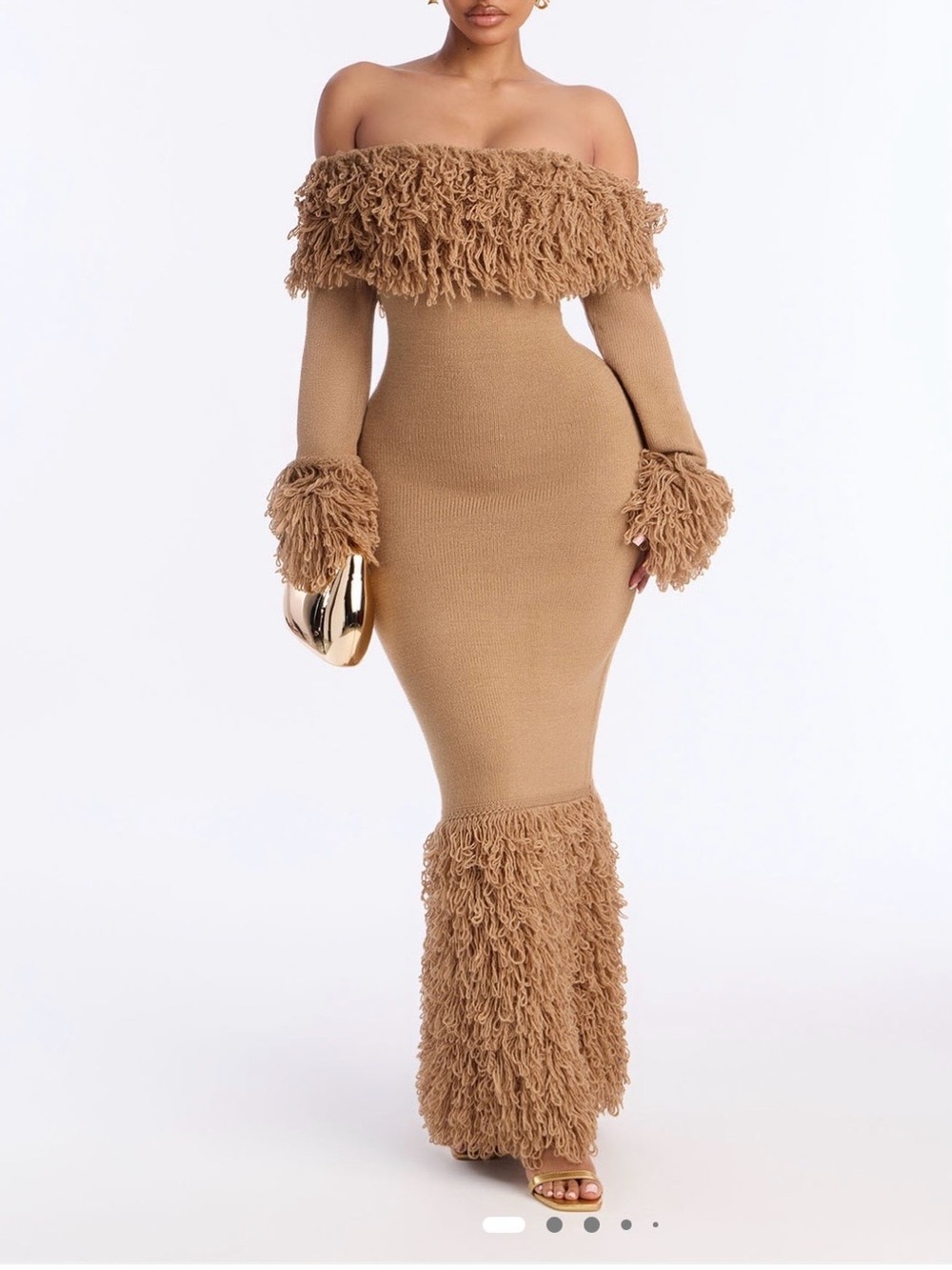 Fashion Nova Fireside Shag Sweater Maxi Dress